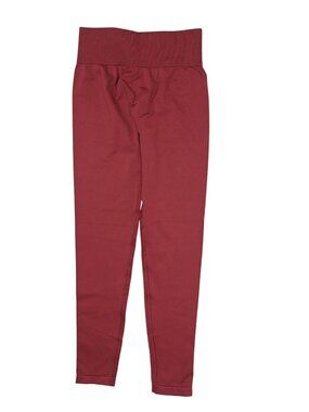TEVEO Timeless Pro Covert Scrunch Leggings in Burgundy